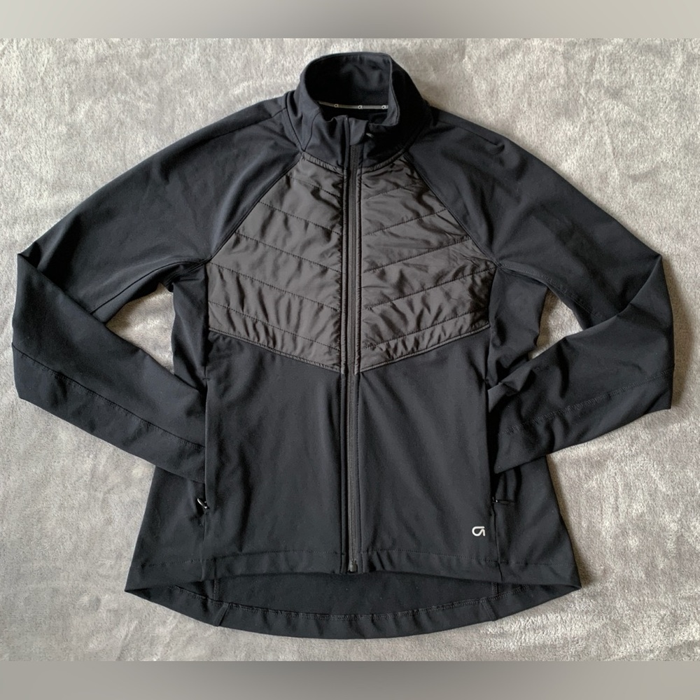 GAP Black Quilted-Panel Jacket